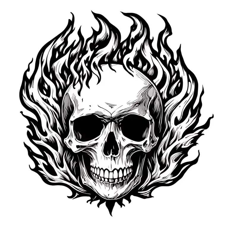 Skull Death And Fire