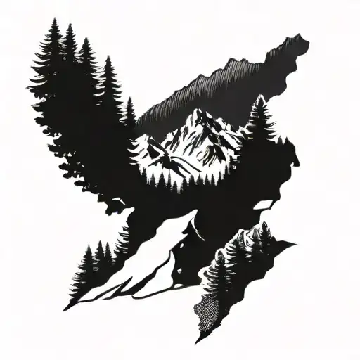 Austrian Mountains Filled With Trees