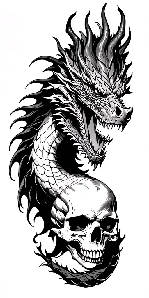 Dragon And Skull