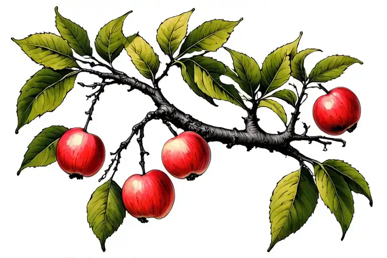 Tree Branch With Crabapple