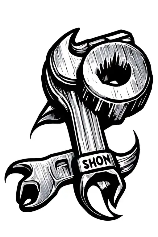 10 Mm Wrench With The Name Shon On It