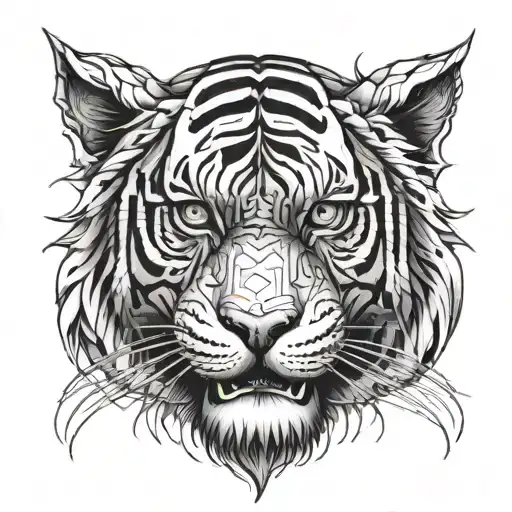Biomechanical Tiger Face