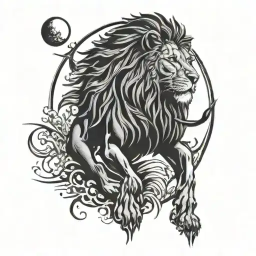 Lion And Ray Sun Setting