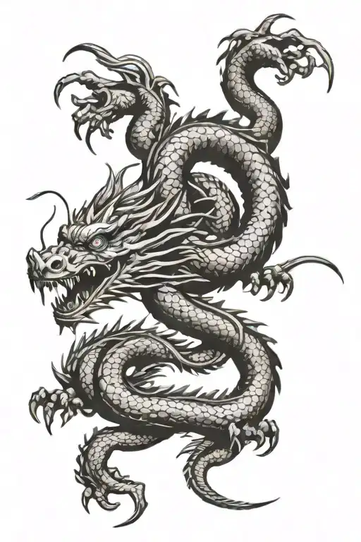 Realistic Japanese Dragon