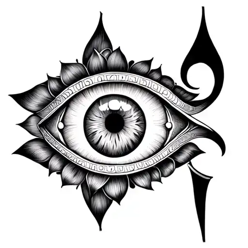 Lotus And Eye Of Horus