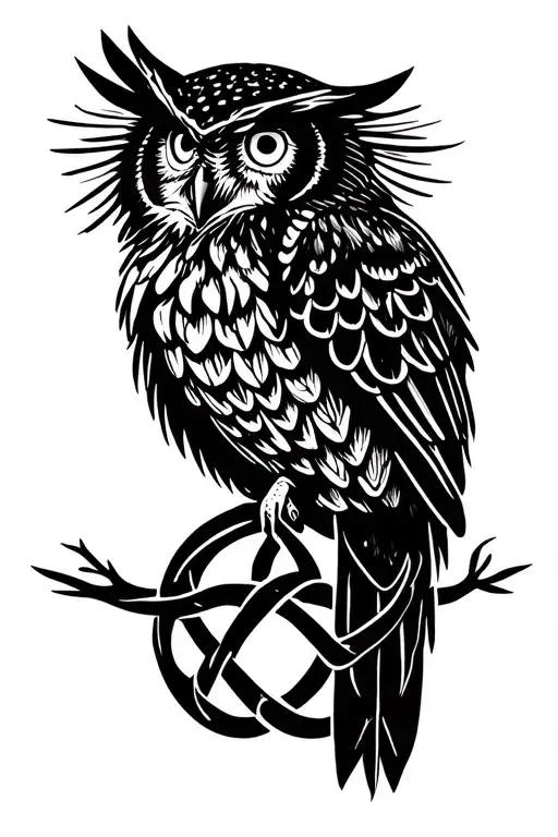 Trinity Knot And Owl