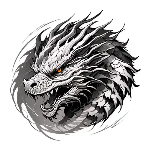 Five Dragon Heads Wrap Aroundarm Sleeve