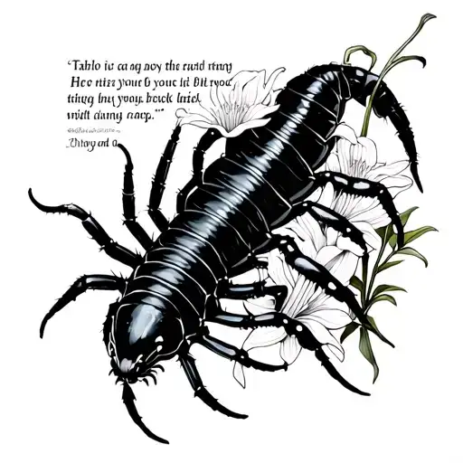 Tokyo Ghoul Centipede With Spider Lily And A Quote