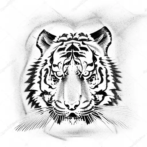 Tiger Ripping Out Of Skin