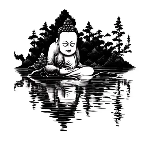 Buddah Forming A Lake