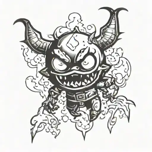 Little Devil Dropping A Bomb