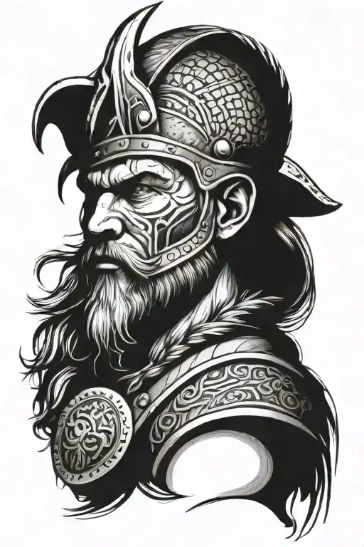 Viking Warrior Portrait