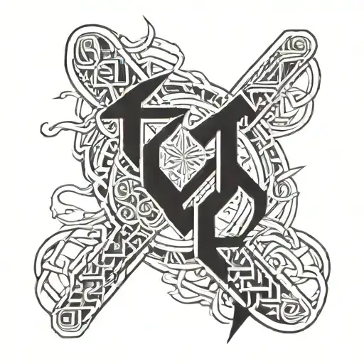 Elder Futhark Bind Runes For Forearm