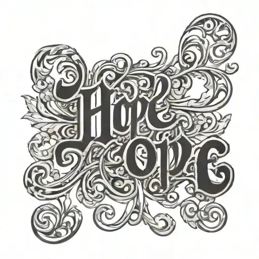 The Word Hope In Gangster Writhing