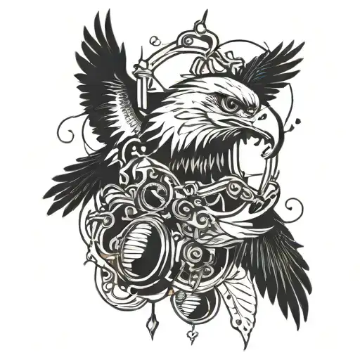Combine Eagle And Eye And Music And Psychology To Create Cover Up Tattoo Ideas