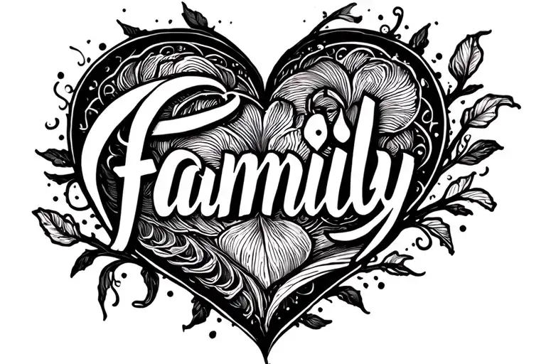 Heart Lines Going And The Word Family