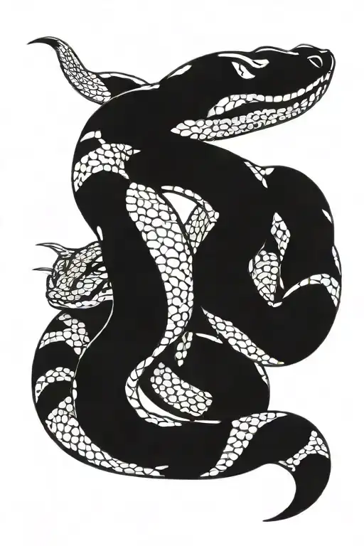 Striking Rattlesnake Coiled