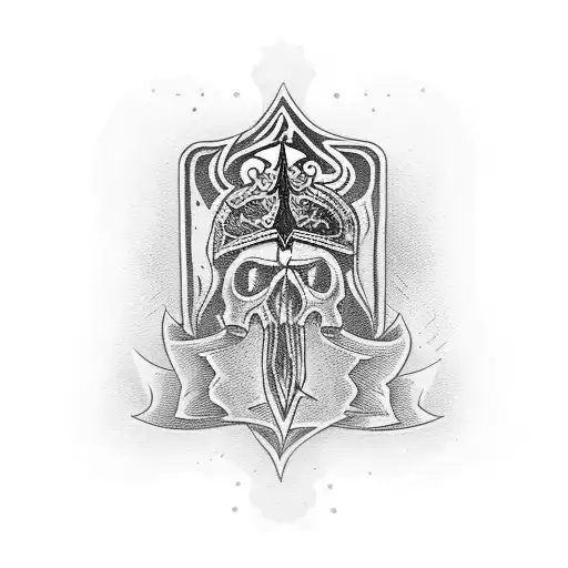 Ace Of Spades With Dagger