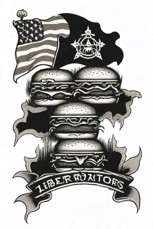 Liberators Of America In The Form Of A Hamburger
