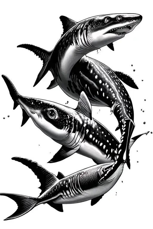 Nurse Shark And Whale Shark Swimming