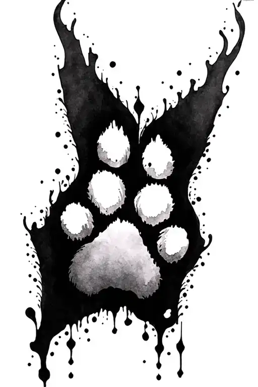 Paw Print Water Color