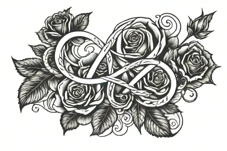 An Infinity Sign Designed With My Name On A Rose
