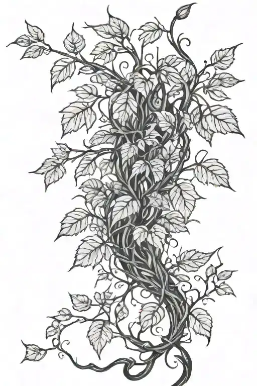 Mass Of Vines With Small Leaves