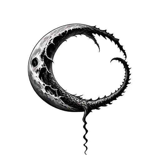 Half Moon Merging With Kraken Emerging From The Depths