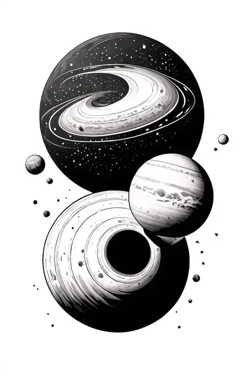 Planets And Black Hole