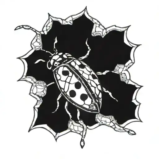 Ladybug Made Of Stained Glass