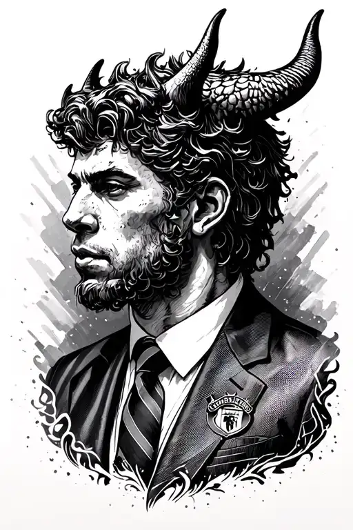 Manchester United Devil Wears A Suit