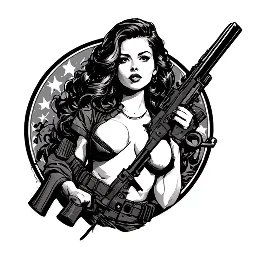 Army Engineer Pinup Girl