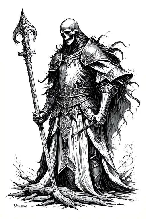 Knight Of The Revelation Death Sketch Medieval Woodengraving Xilogravar