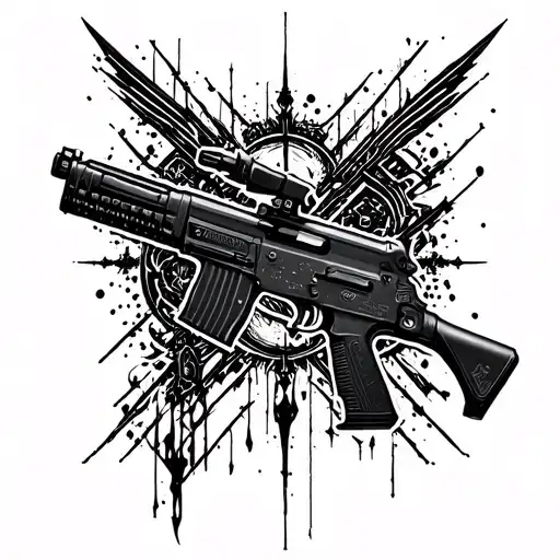 Cyber Sigilism Style With 47 Rifle