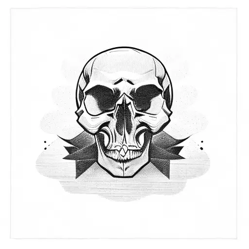 Skull With Dagger Through It