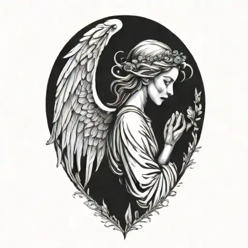 Crying Angel Praying