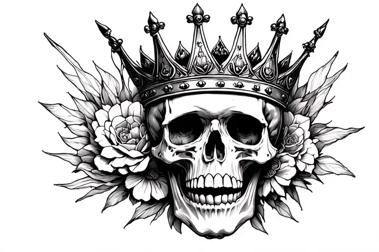 Skull Wearing A Crown