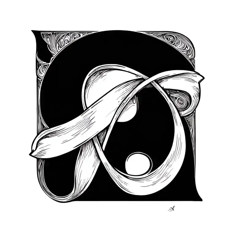 Hidden A Letter With Infinity Symbol