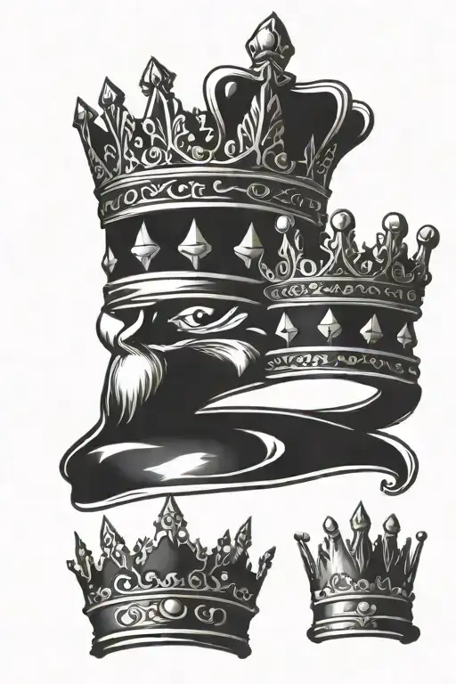 Three Crowns Symbolising Family Members