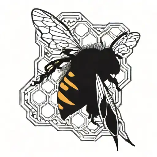 Bee And Honeycomb