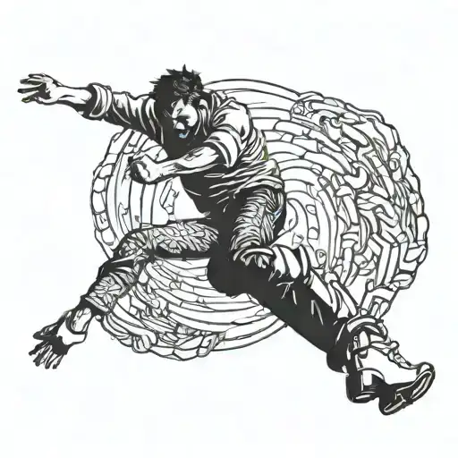 Man Falling From A Height Grace