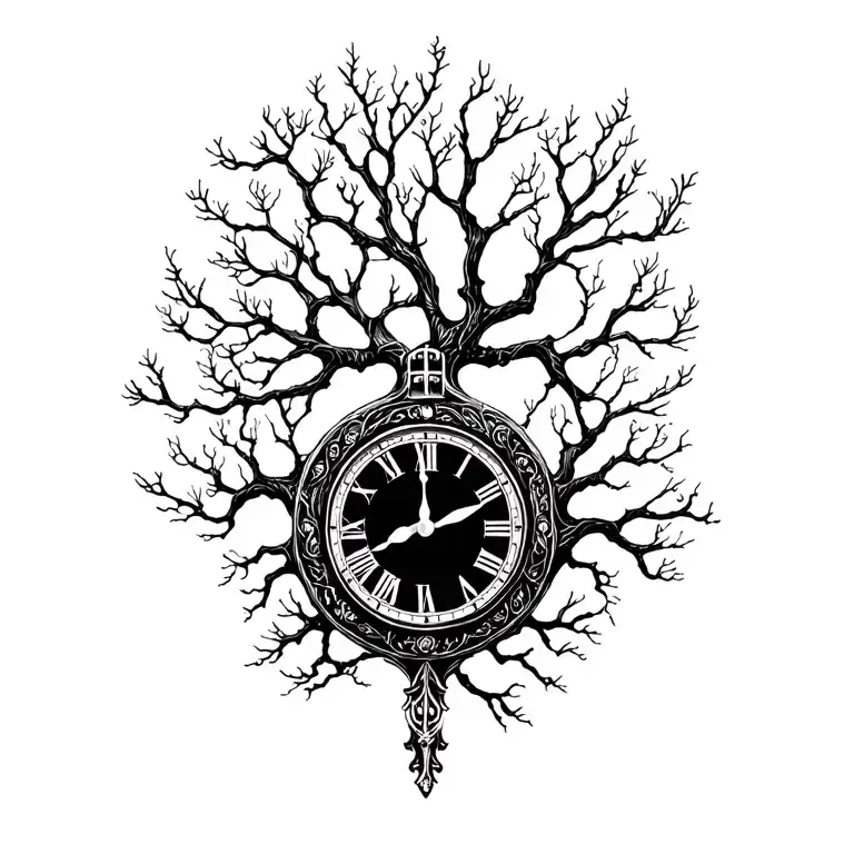 Clock Embedded Within Its Branches
