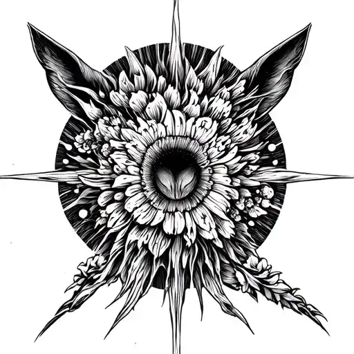 The Style Of Radiation Of The Image Of Animals Or Plants That Can Be Distorted Or Mutated