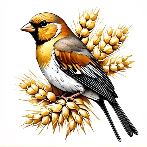 Wheat And Gold Finch