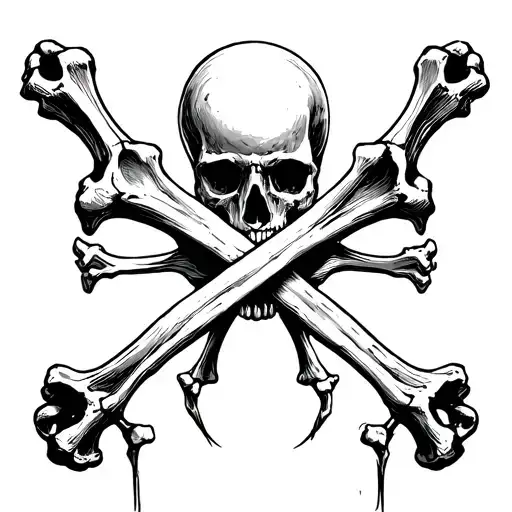 Femur Bones Crossed In An X