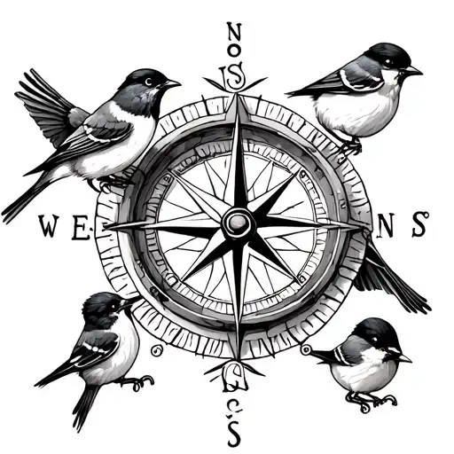 Compass And 3 Little Birds