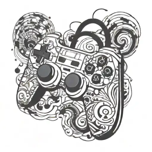 A Gaming Controller Morphing Into An Art Palette