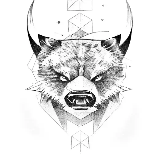 A Majestic Wolverine Surrounded By A Mystical Forest