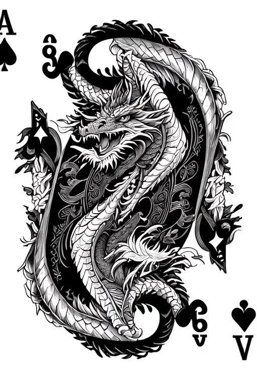 Jack Of Diamonds Playing Card With Dragon