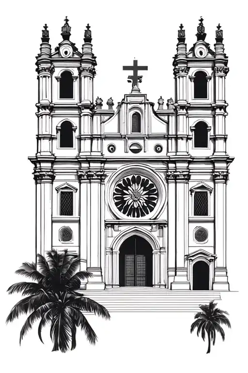 Simple Catedral Santiago Dominican Republic Symbol